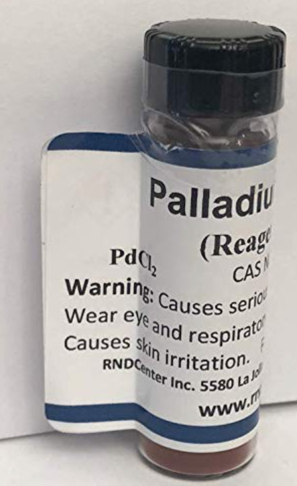 Palladium Chloride, Powder, 99.9%. 5 grams
