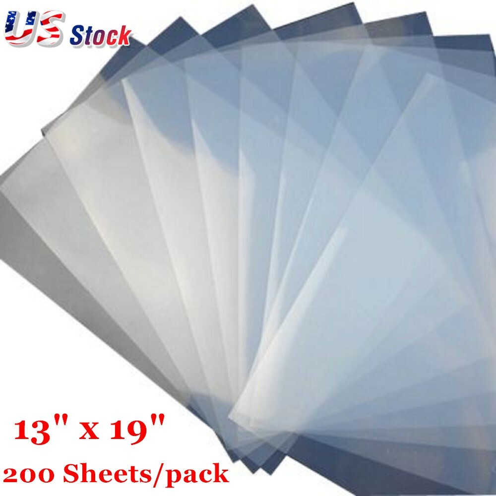 200 Sheets Waterproof Inkjet Milky Transparency Film Screen Printing 13″ x 19″