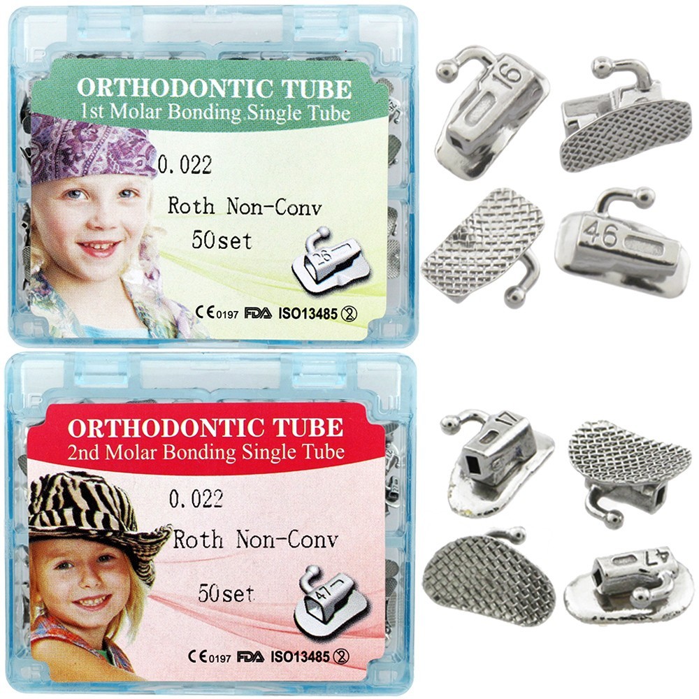 tubos de ortodoncia Orthodontic Buccal Tubes Roth MBT 022 1st 2nd Molar Tube