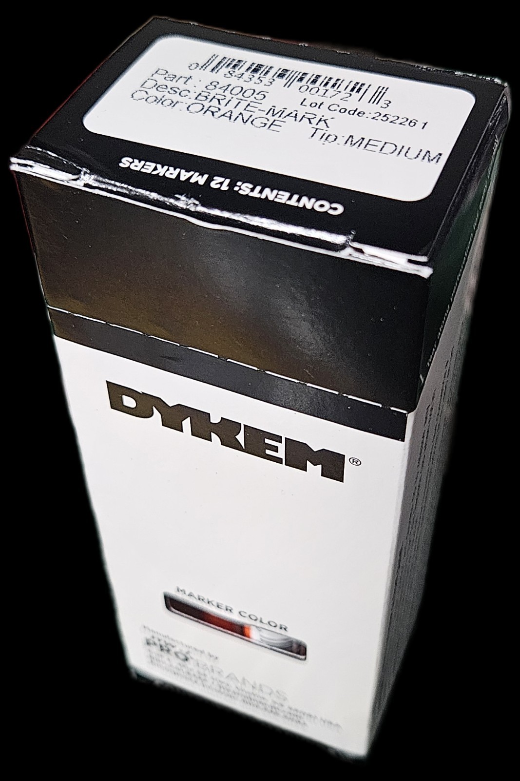 Dykem #84005 Brite Mark medium tip ORANGE industrial paint marker – Box Of 12