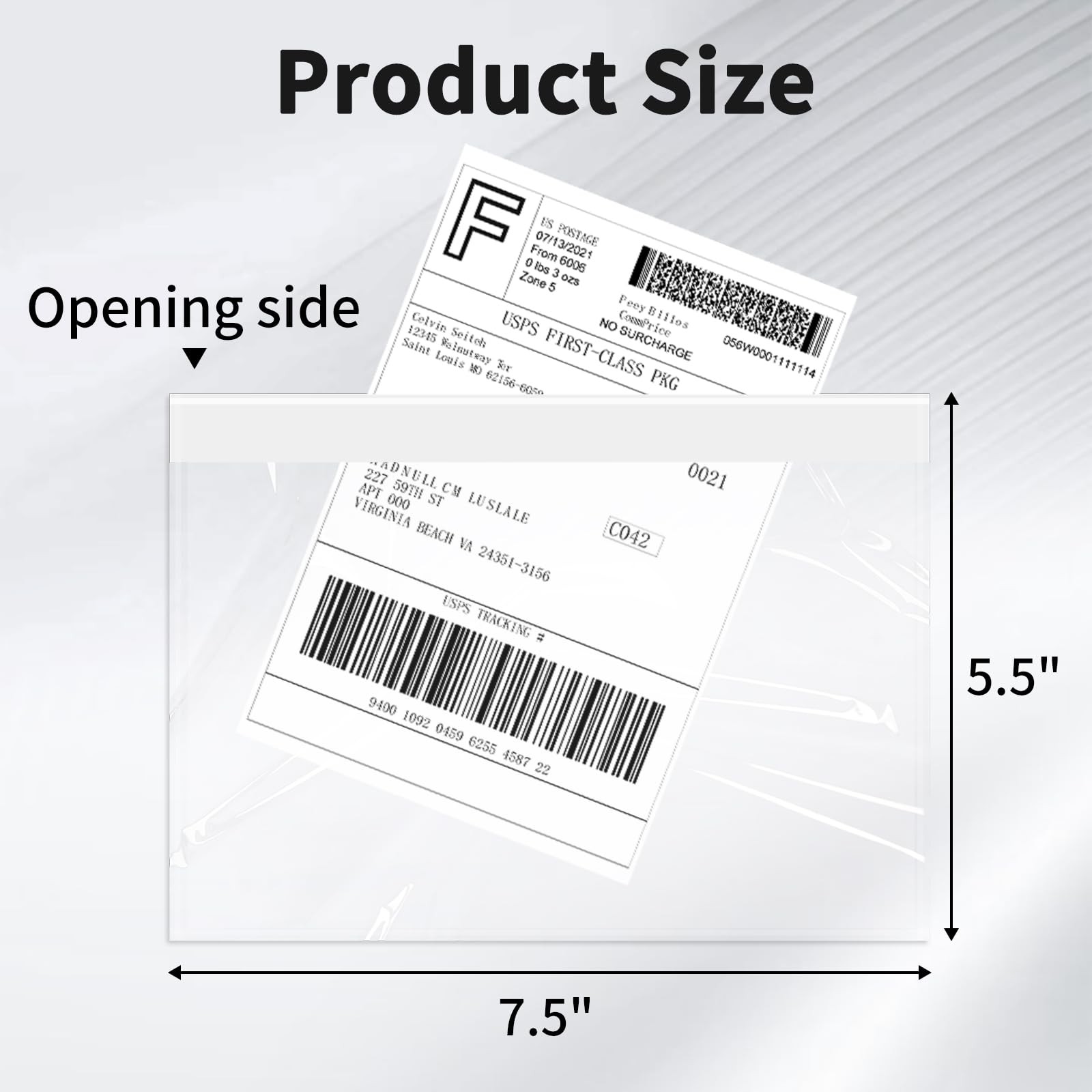 9527 Product 7.5″ x 5.5″ Packing List Envelope, Clear x | 50 pack
