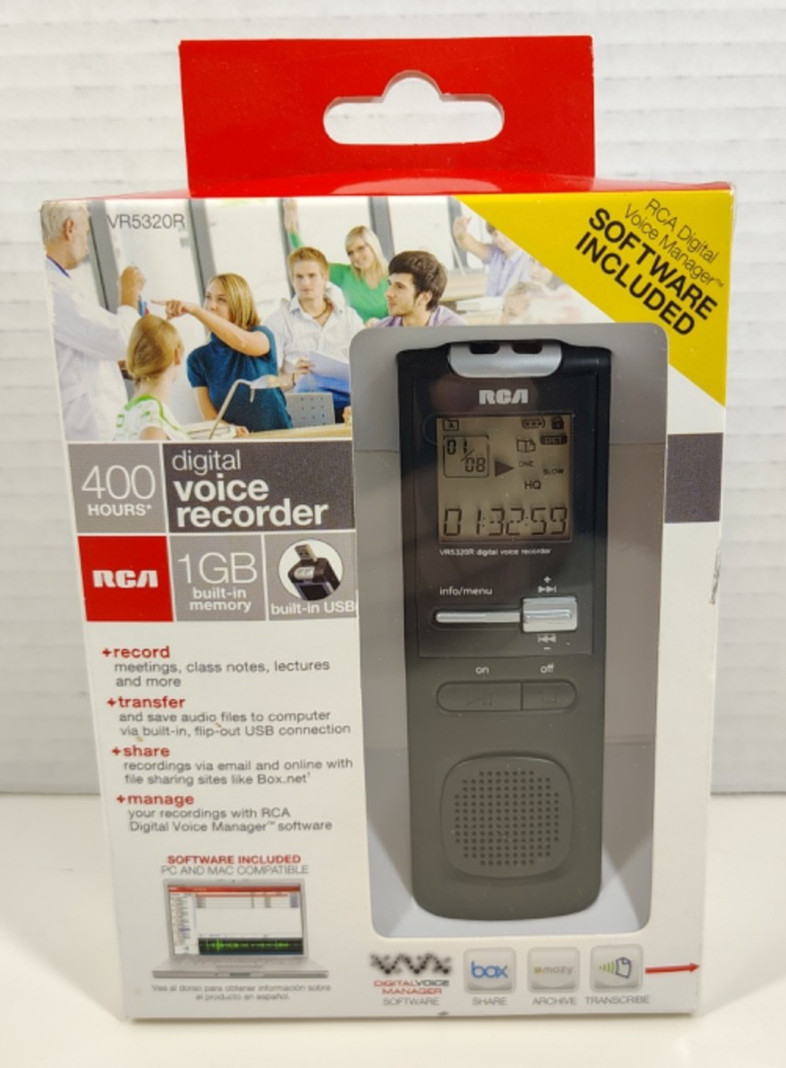 RCA VR5320R 400hr 1GB Digital Voice Recorder , NIB