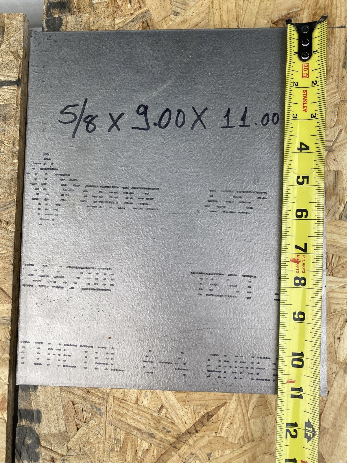 Titanium Plate 9.01 ”X 11.00 ”X 5/8”THK 6AL-4V Grade 5