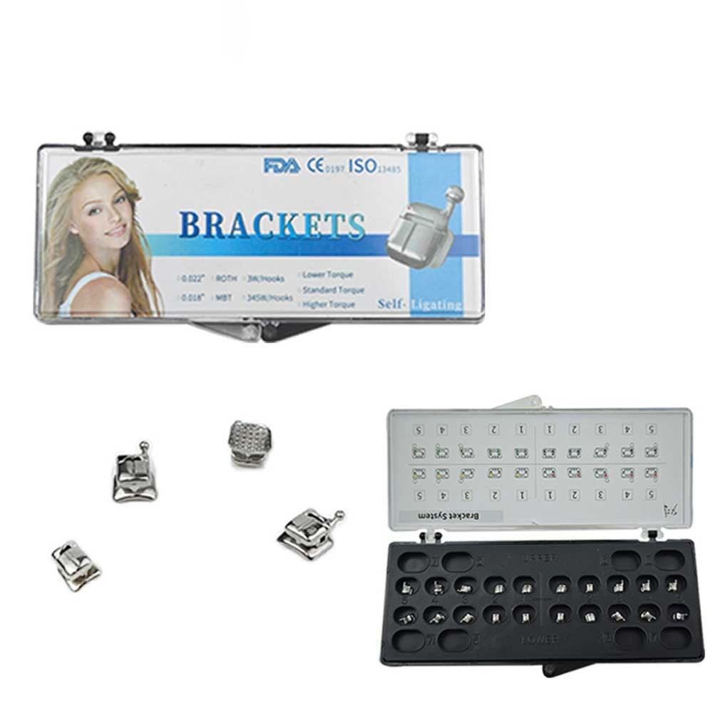Dental Orthodontic Self Ligating Braces Bracket Mini Roth.022 Hooks 345