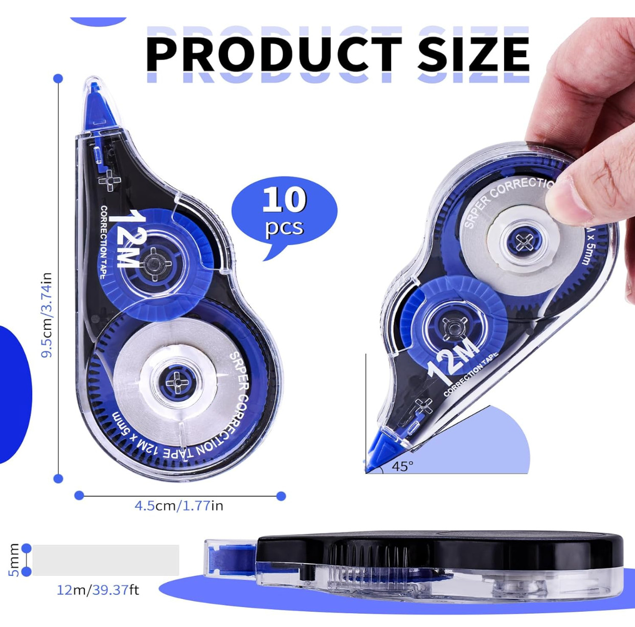 New Tombow Mono Correction Tape White Out 10 Pack