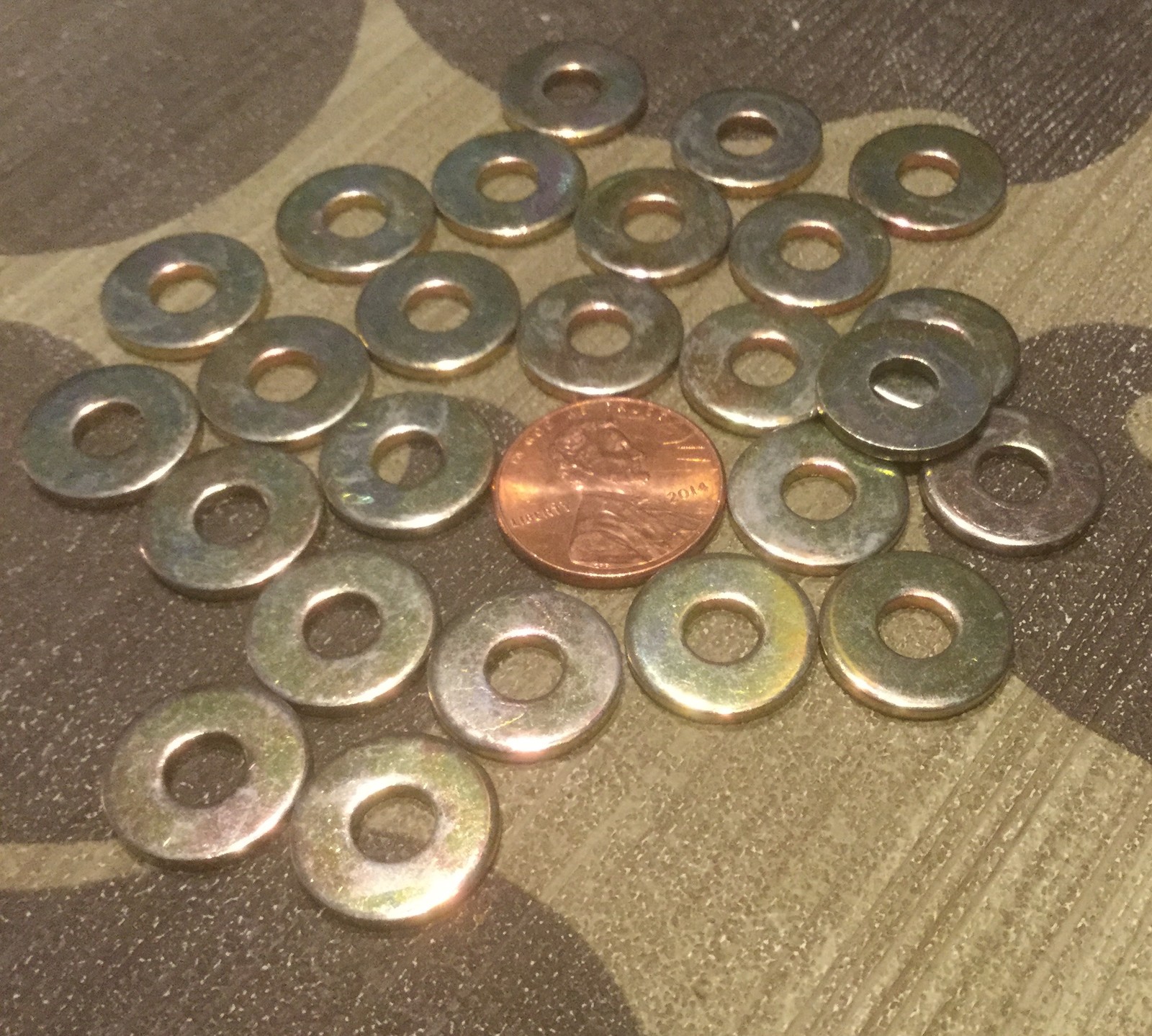 25 metric steel flat washers cadnium plated 15 MM x 5 MM x 1.6 thick military