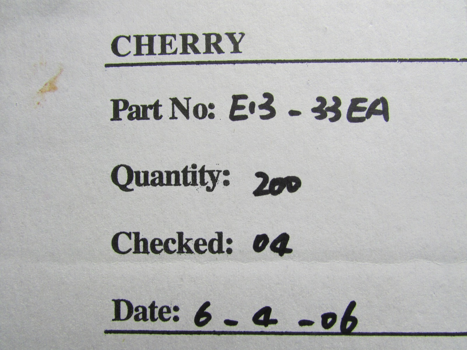 Lot 2 Cherry E13 15A Normally Open Snap Action Pushbutton MicroSwitch 125VAC/250