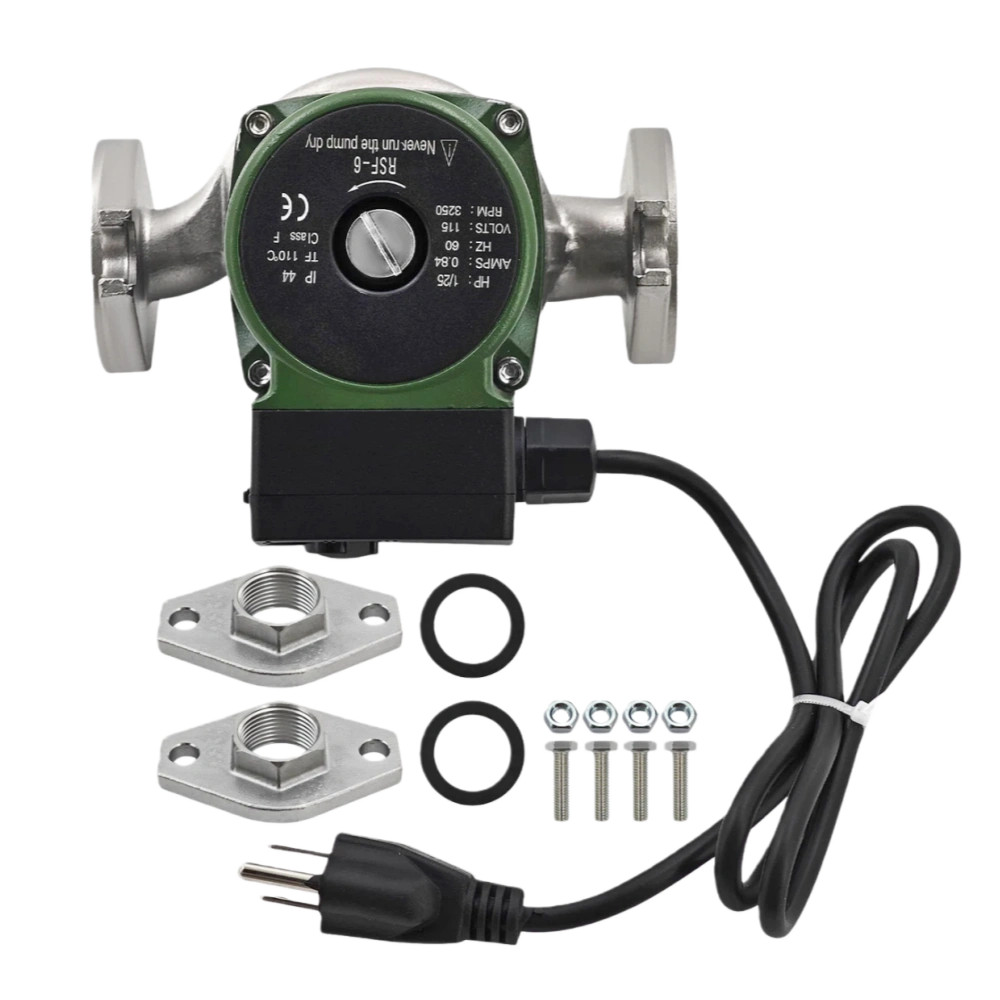 New Stainless Steel Circulator Pump 115V 1/25hp For Hardy Boiler Taco 008-SF6 US