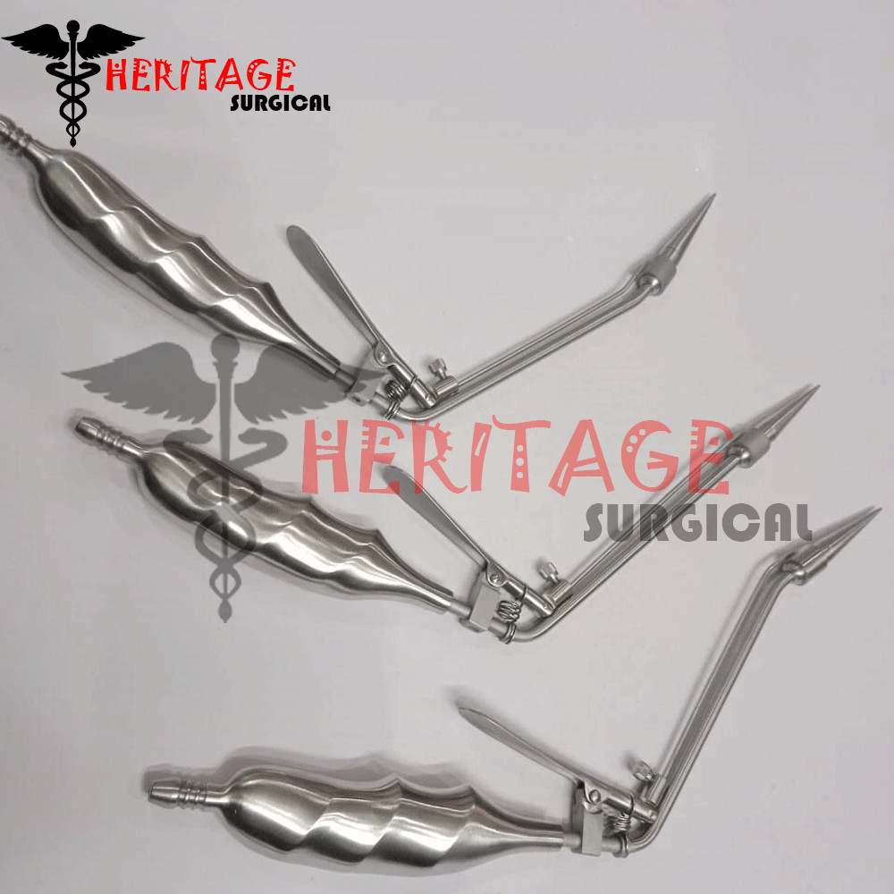 3 Hemorrhoid Suction Ligator Straight, Up & Down Angle With 100 Latex Band Set