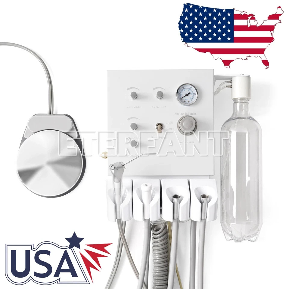 Dental Unit System Air Compressor/Delivery Cart Treatment/Turbine Unit 4Hole US