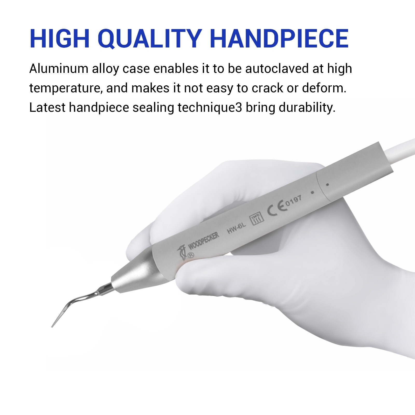 Woodpecker U6 LED Dental Ultrasonic Scaler Scaling Perio Endo Handpiece + 7 Tips