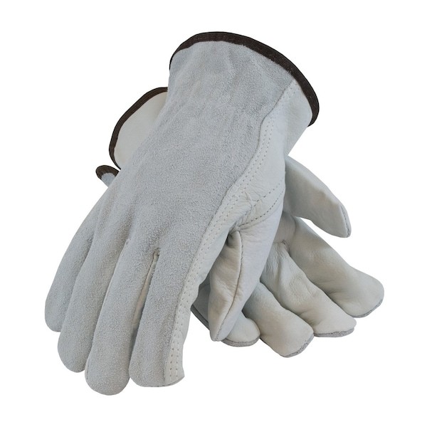 Pip 68-161Sb/M Leather Drivers Gloves, Cowhide, Shirred Slip-On, Keystone