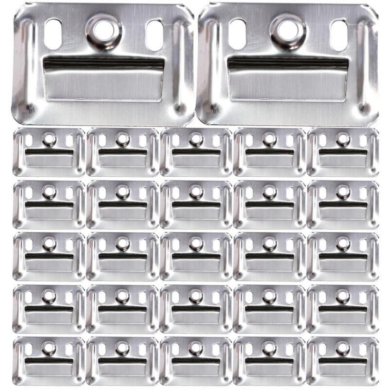 100 Pcs Stainless Steel Wall Panel Buckle Clamps Hanging Bracket Couch Clips