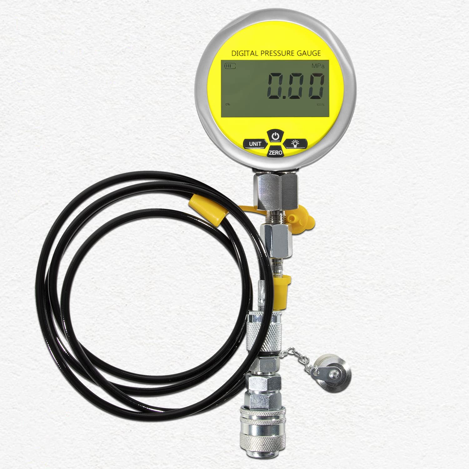 10000PSI Digital Hydraulic Pressure Test Coupling Gauge Manometer Tester Set