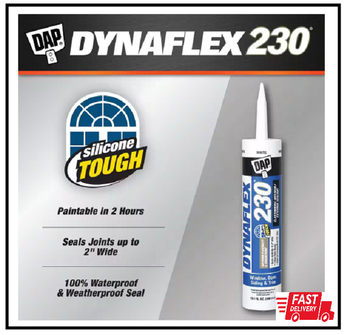 DAP Dynaflex 230 10.1 oz. White Premium Elastomeric Exterior/Interior Window, Do