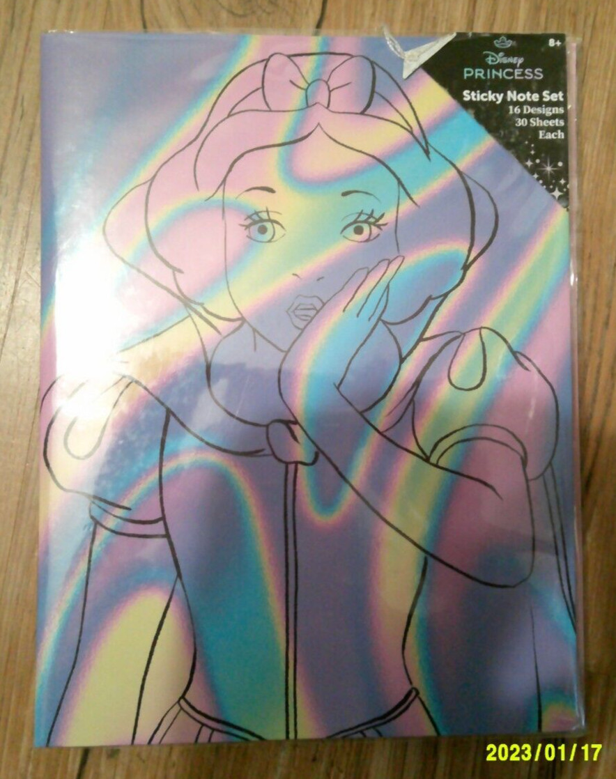 NEW DISNEY PRINCESS SNOW WHITE sticky note set 16 designs 30 sheets each