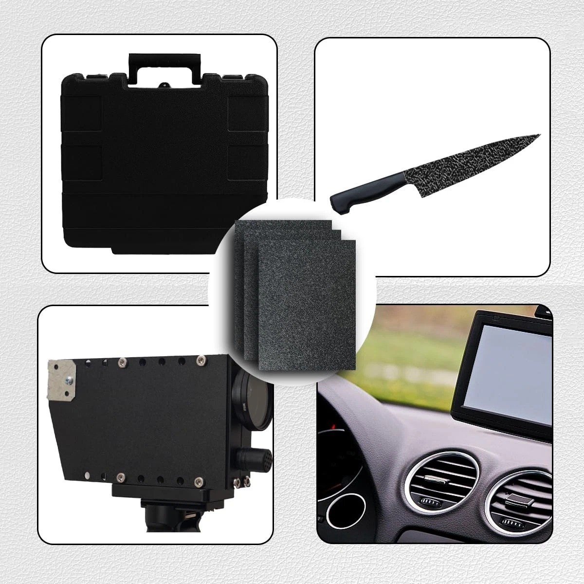 Pack of 2 ABS Plastic Sheet, Black Plastic Sheet 8″ x 12″ x 1/8″ Thick (3mm)