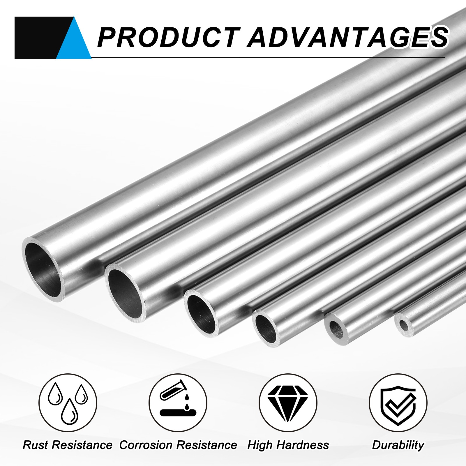 304 Stainless Steel Tube 18mm ID 22mm OD 305mm Length Metal Pipe Tubing