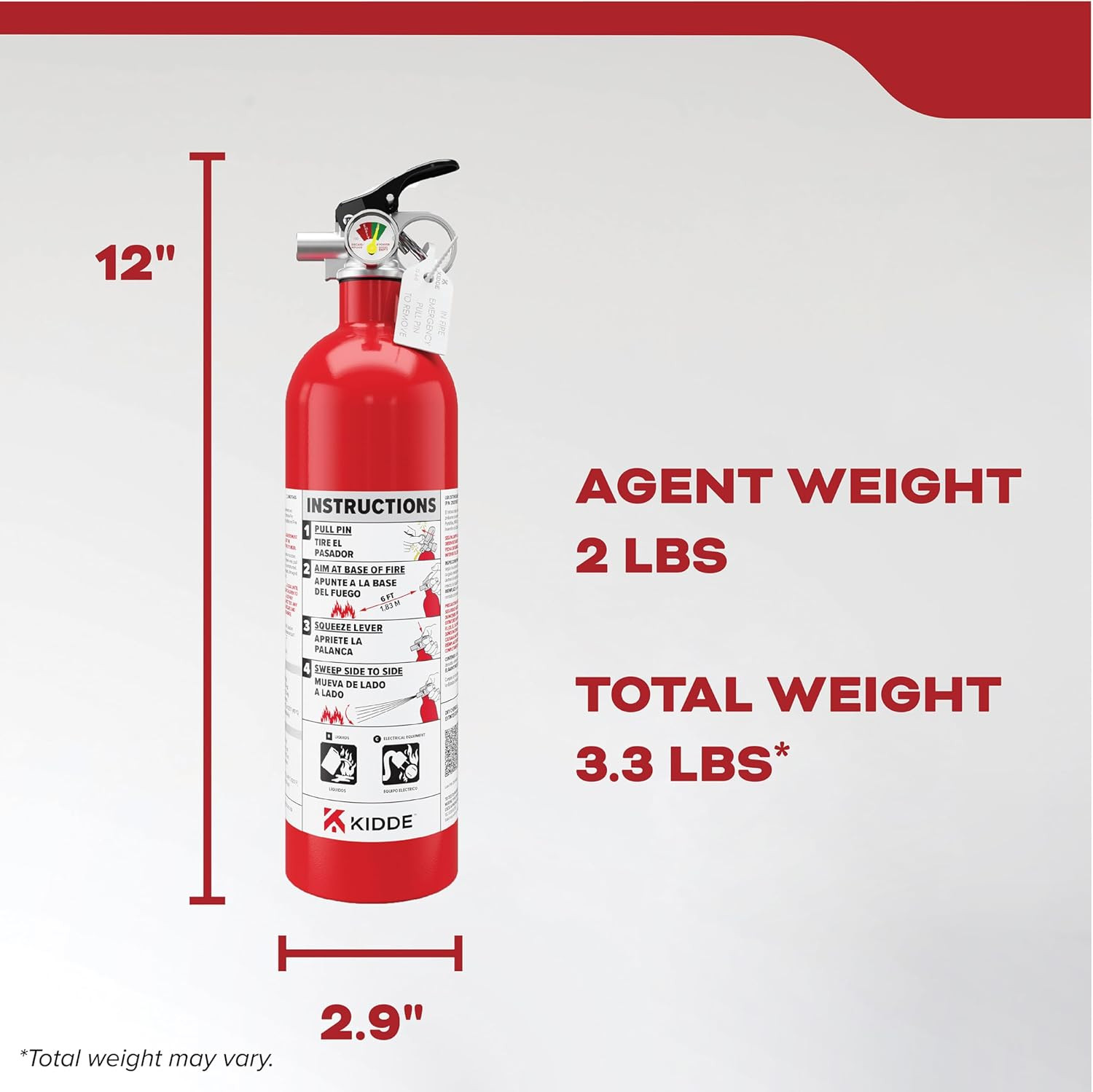 Mariner PWC Marine Fire Extinguisher for Boats, 5-B:C, 3.3 Lbs., Coast Guard App