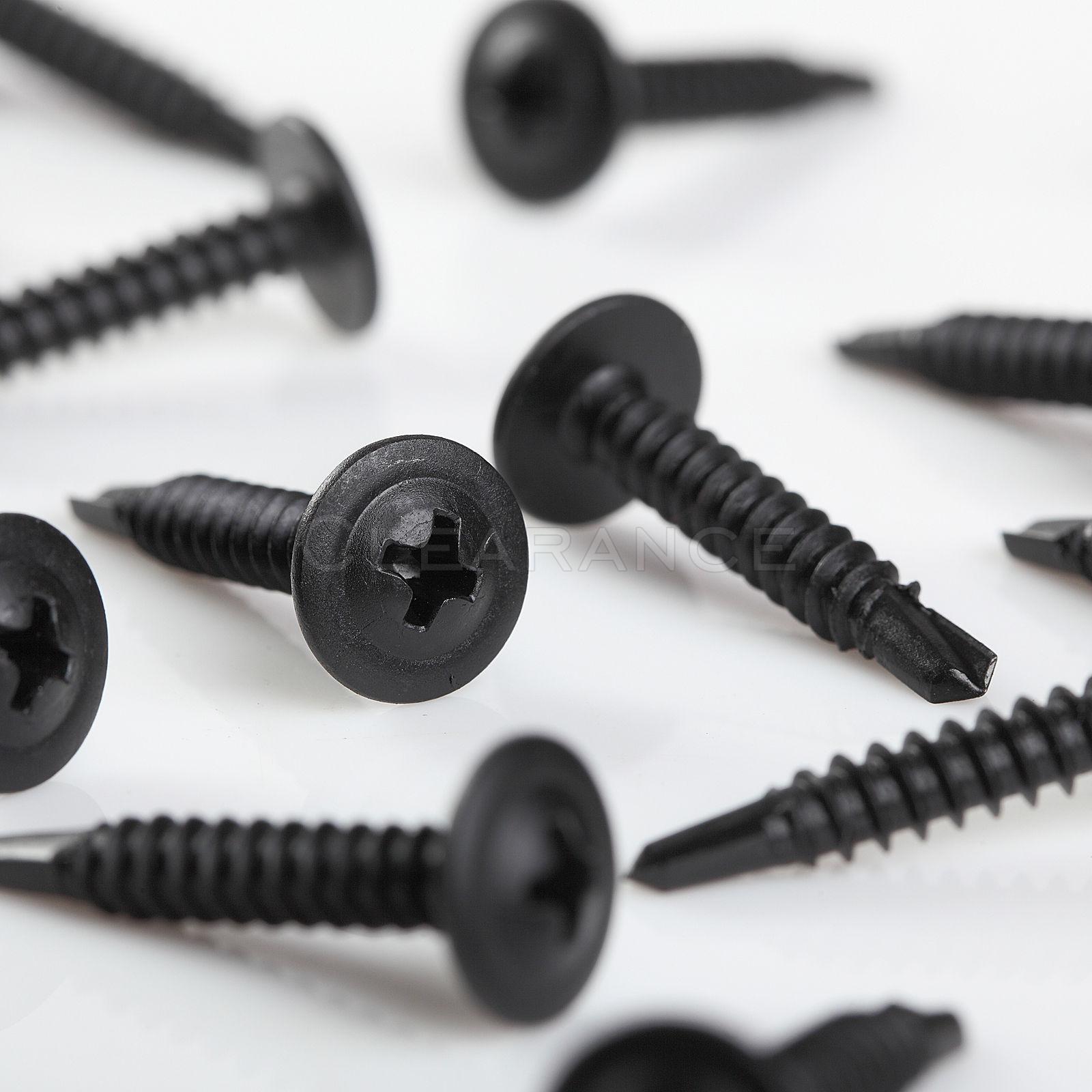 Phillips Truss Head Black Sheet Metal Self Tapping Screw #8 x 1” Qty 500