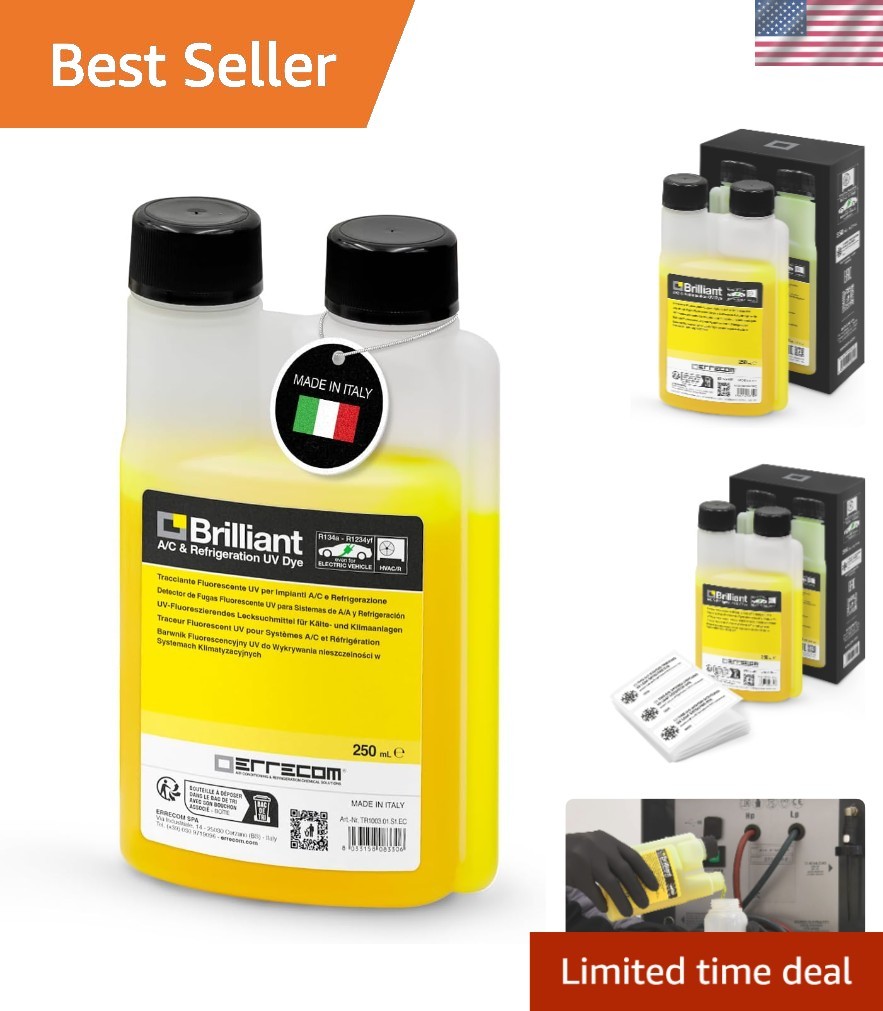 Brilliant 8.5 Oz UV Dye – Effortlessly Detect Refrigerant Leaks in HVAC Systems