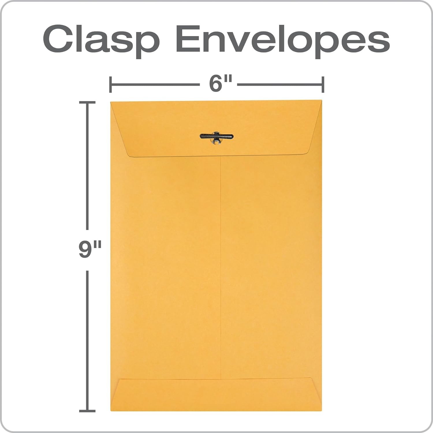 Quality Park 6 x 9 Clasp Envelopes, and Gummed 6 x 9 Inches, Kraft