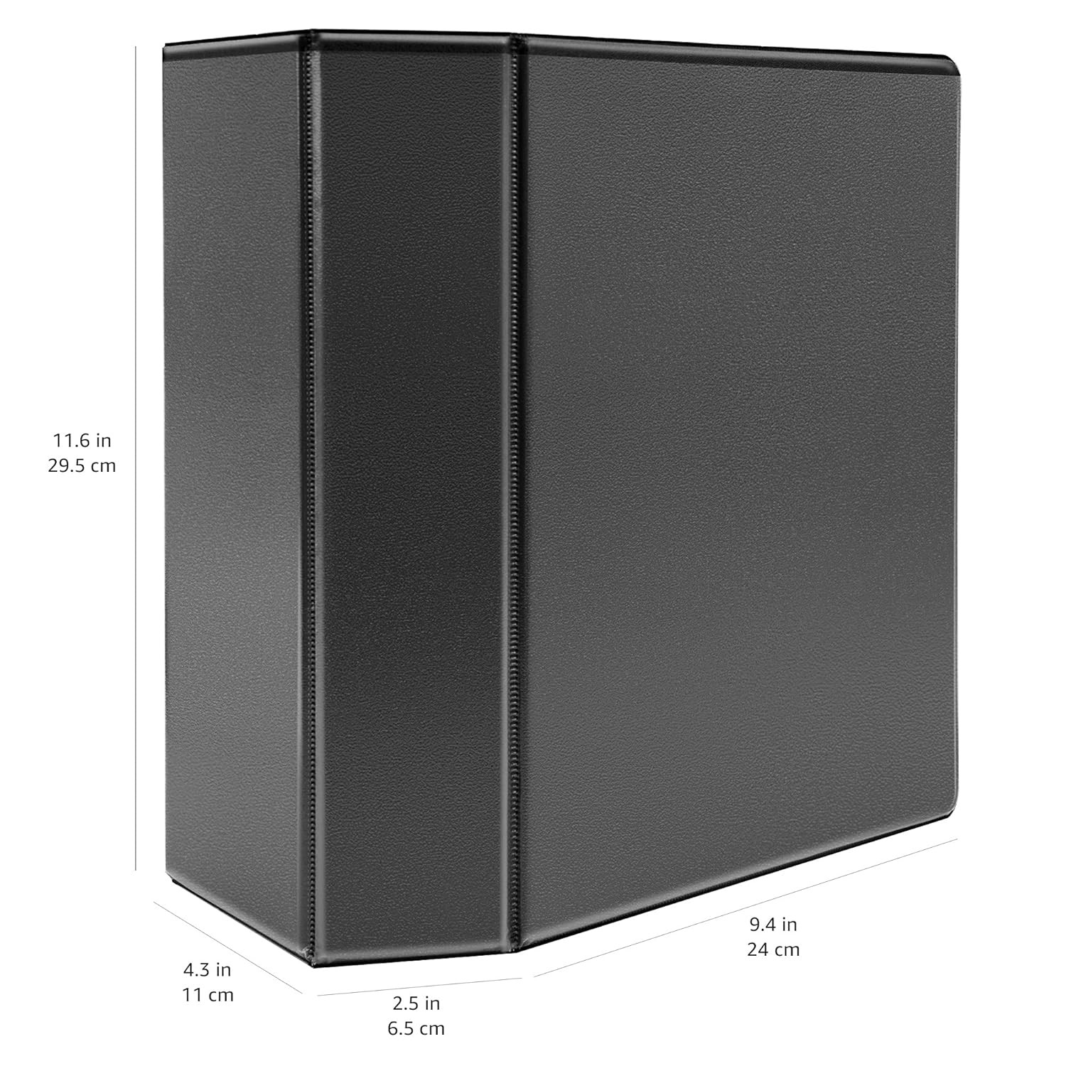 5 inch Heavy Duty D-Ring 3 Ring Binder Customizable View Cover 2-Pack