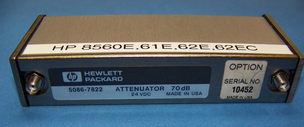 One tested HP 5086-7822 70dB programmable attenuator for HP8560E,61E,62E S.A.