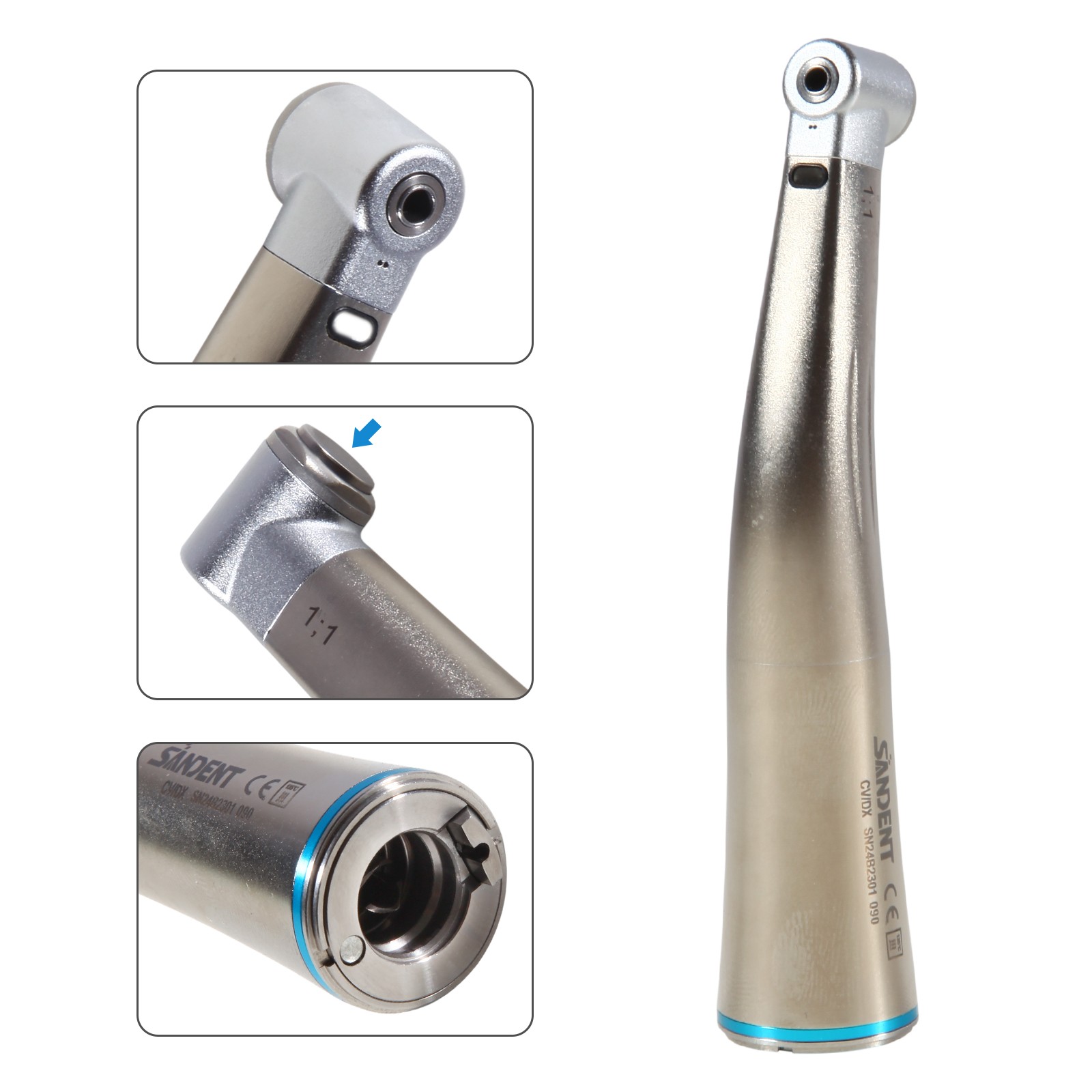 Dental Brushless LED Electric Micro Motor /1:5 Increasing Handpiece Lab Tools US