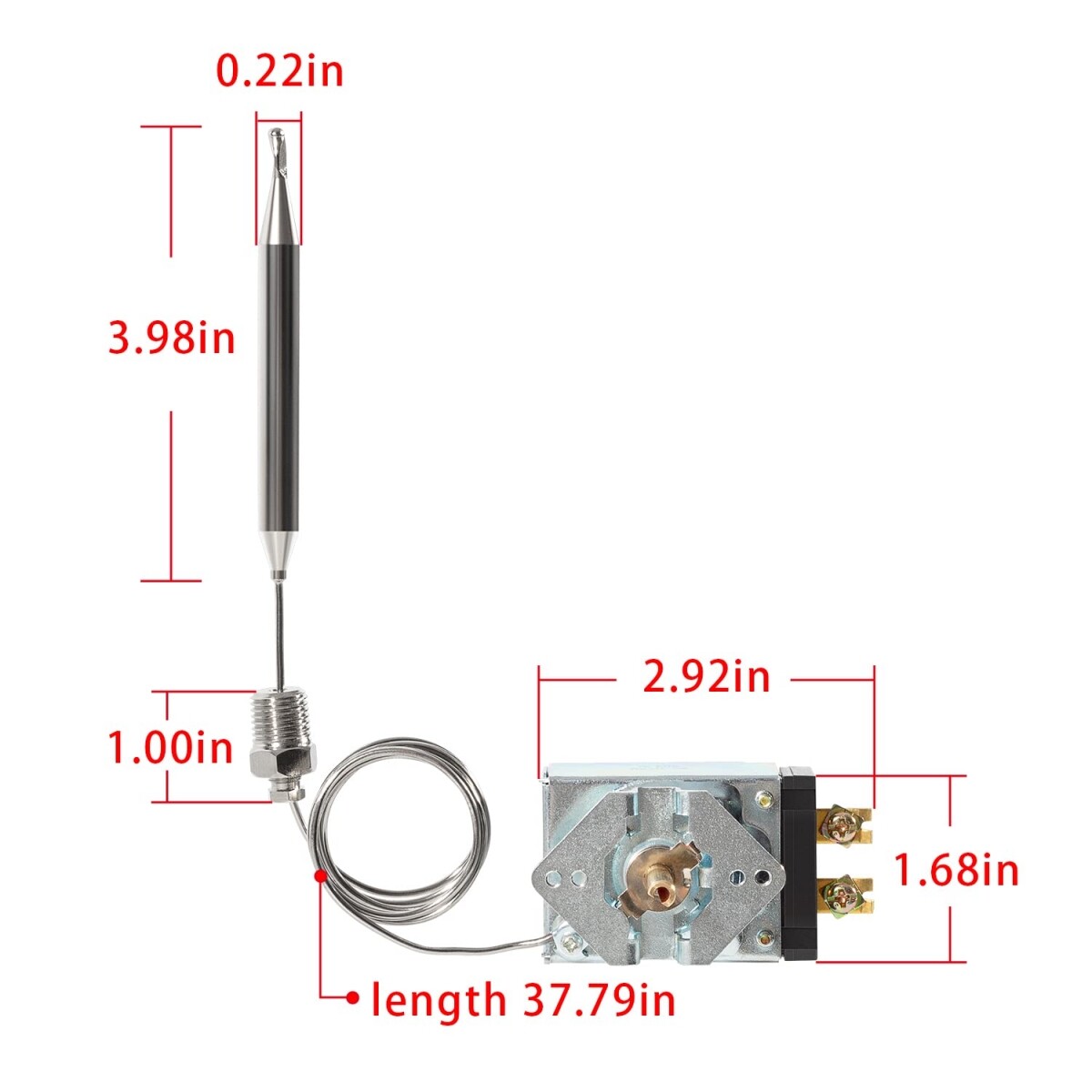60125401 Thermostat, 200-400F, Rx Millivolt For Brands Pitco, Imperial, Dean