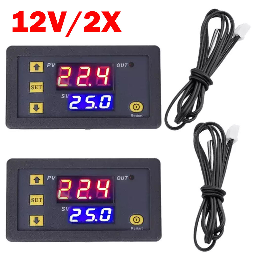 2x W3230 Digital Temperature Controller Thermostat 20A DC 12V 24V AC110-220V HOT