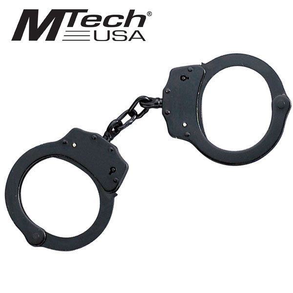 MTECH TACTICAL PRO QUALITY HANDCUFF DOUBLE LOCKING TWO KEYS MADE IN TAIWAN