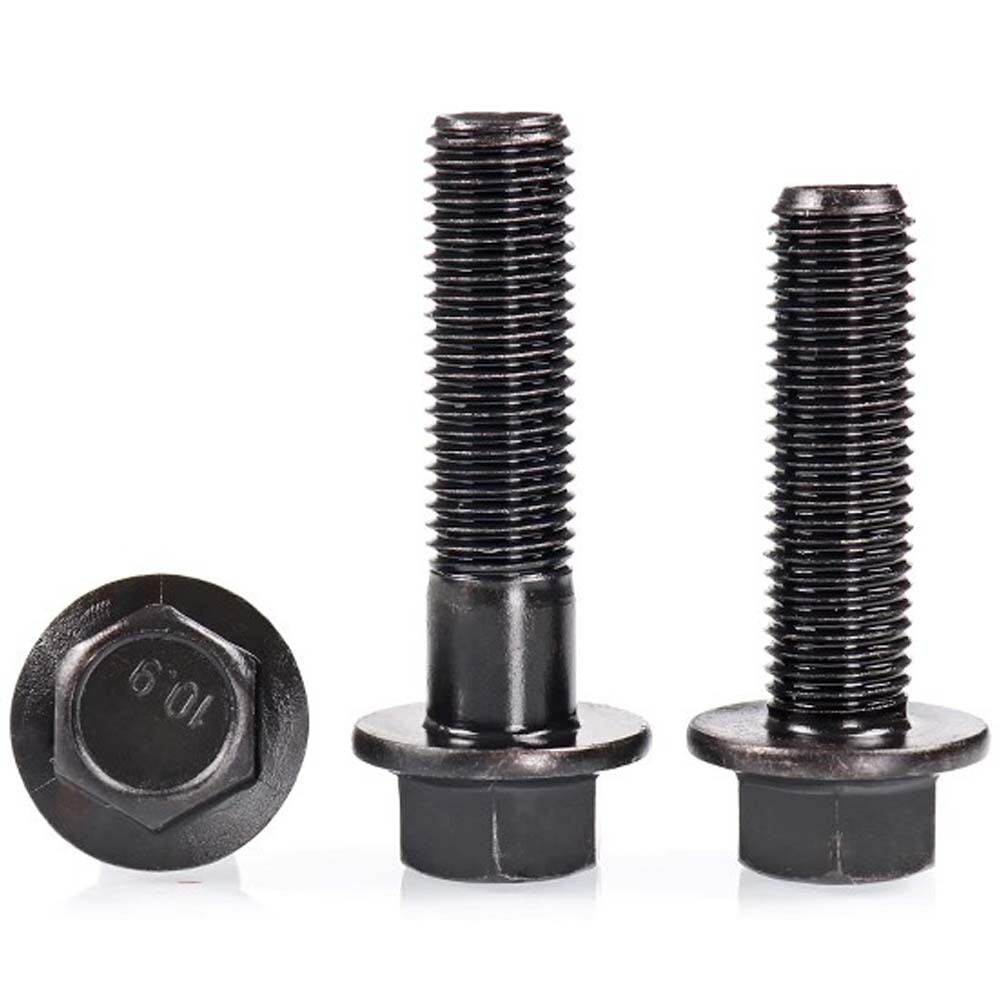 M10 -1.25 Fine Thread Grade 10.9 Hex Flange Bolts Flange Head Hexagon Cap Screws