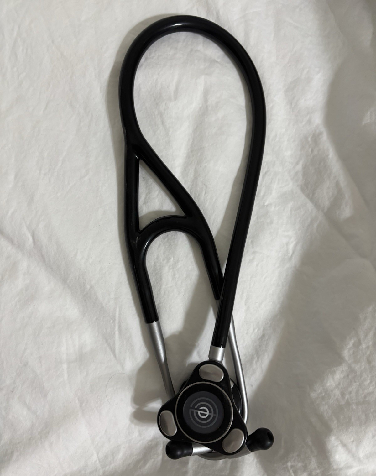 Eko CORE 500 Digital Stethoscope for Cardiology, Black/Silver.