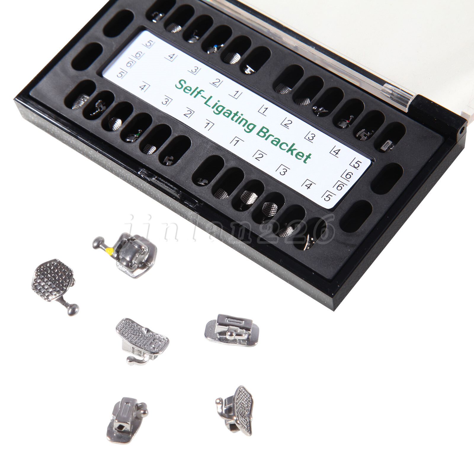 Dental Orthodontic Self-Ligating Brackets Braces Roth 022 Hooks 345