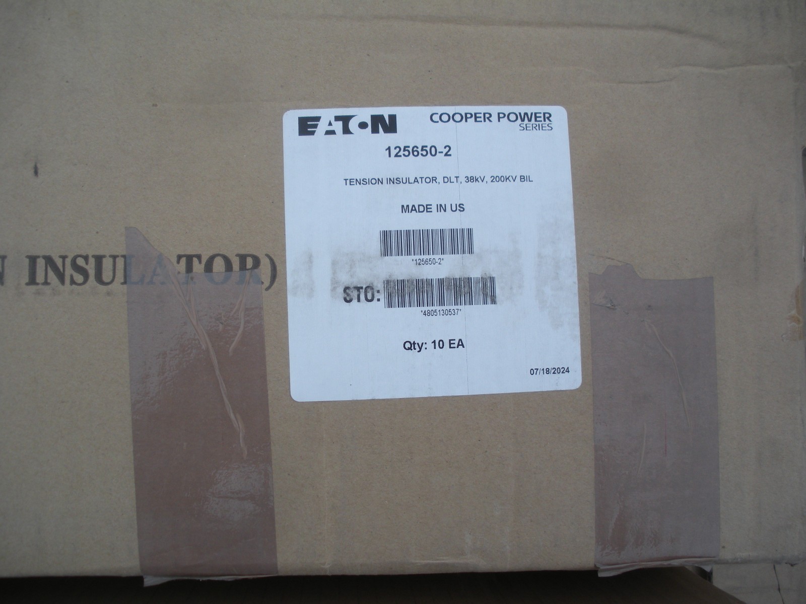 Eaton 38kv dead end suspension insulator 9 sheds SML 70KN 15,700lb 50+ available