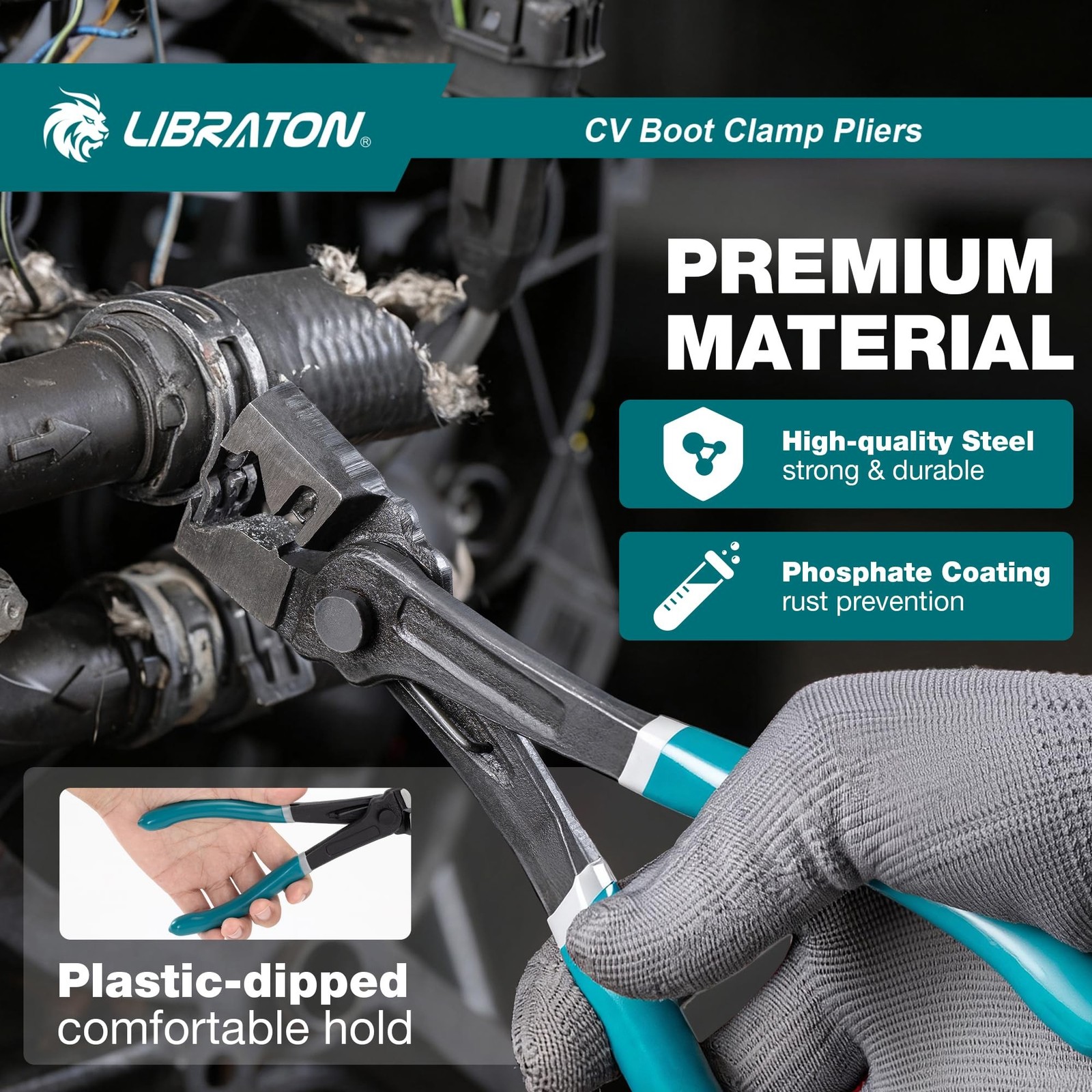 LIBRATON CV Boot Clamp Pliers, Clic & Clic-R Hose Clamp Pliers, 7 Inches Heav…