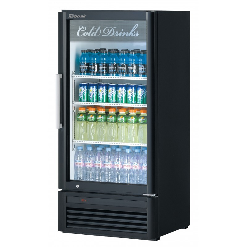 Turbo Air TGM10SDBN6 8.12 cu/ft 1Door Black Refrigerated Merchandiser