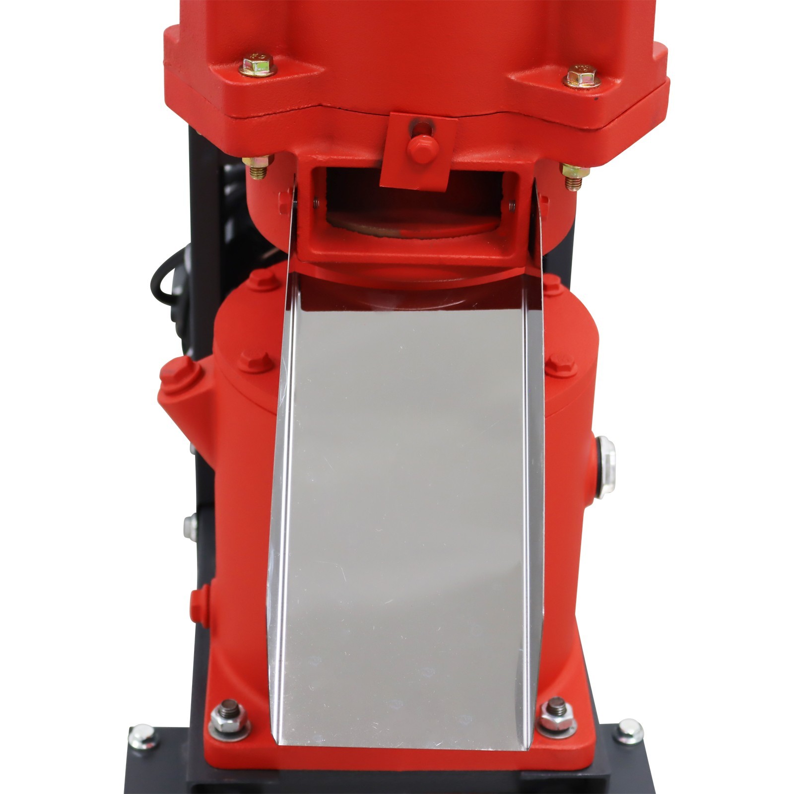 6mm Sheep/Pig Feed Pellet Mill Machine with Stainless Square Hopper 3Roller 220V