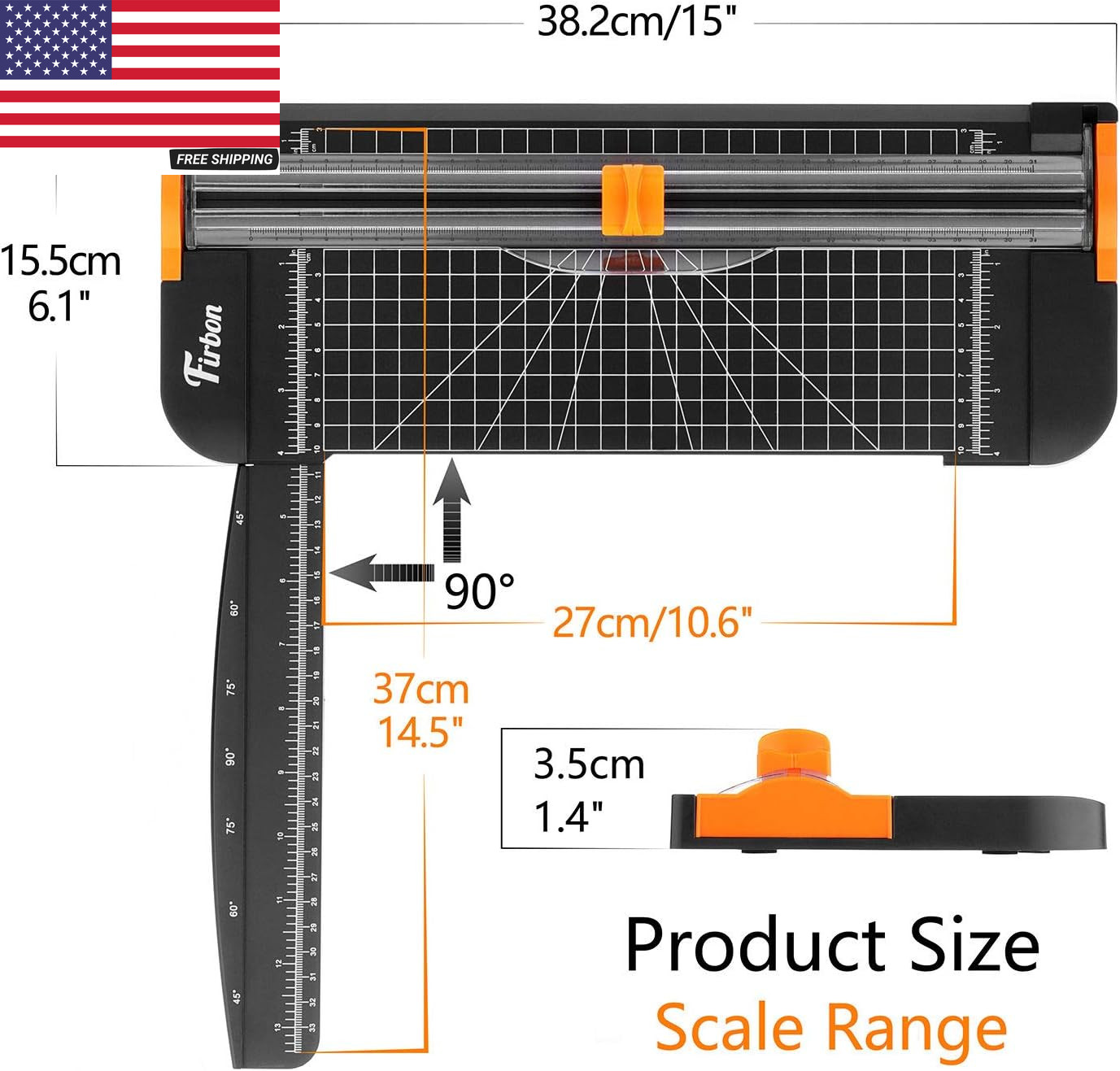 A4 Paper Cutter 12 Inch Titanium Blade Guillotine Trimmer with Automatic Safety