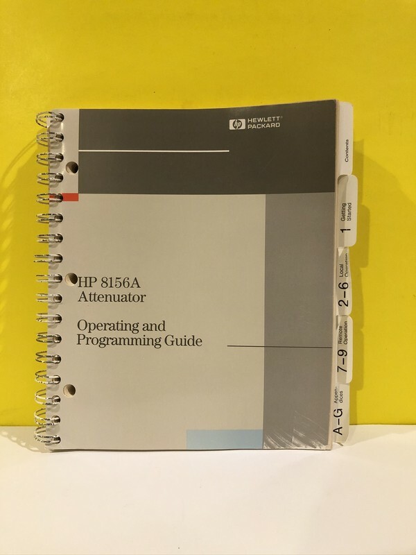 HP 08156-91011 8156A Attenuator Operating and Programming Guide
