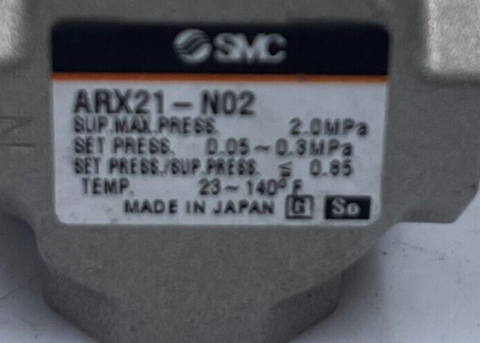 SMC ARX21-N02 ARX Pneumatic Regulator 1/4″ Range 0.05~0.3 Mpa 2.0 Mpa Max