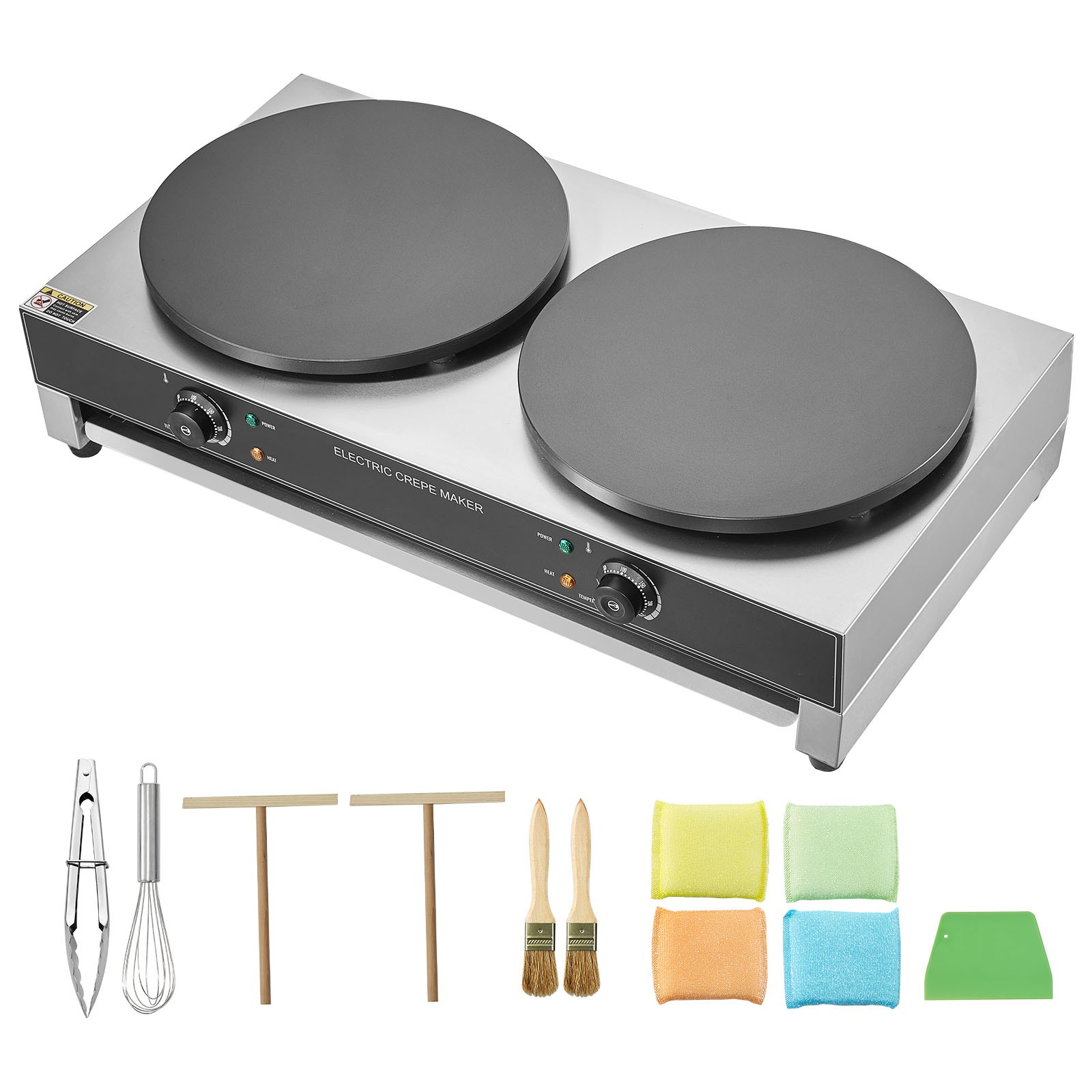 Uimoso 16-Inch Electric Crepe Maker, Commercial Machine, 3400W, AC120V 60Hz