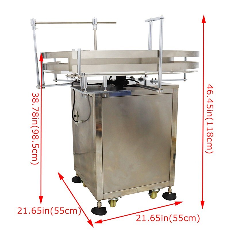 39.37″/100cm Bottle Accumulation Table Assembly Line Bottle Collecting Machine