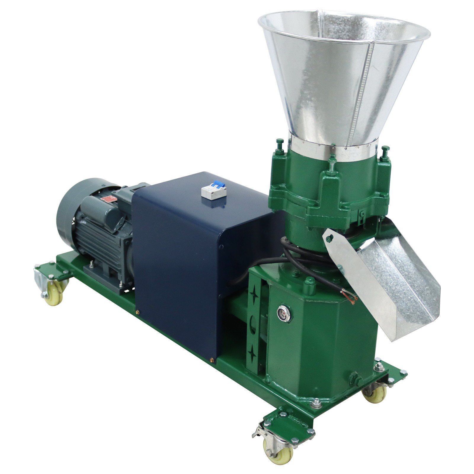4Roller 2mm Animal Feed Pellet Mill Machine Fodder Pelletizer 150-200KG/h 220V