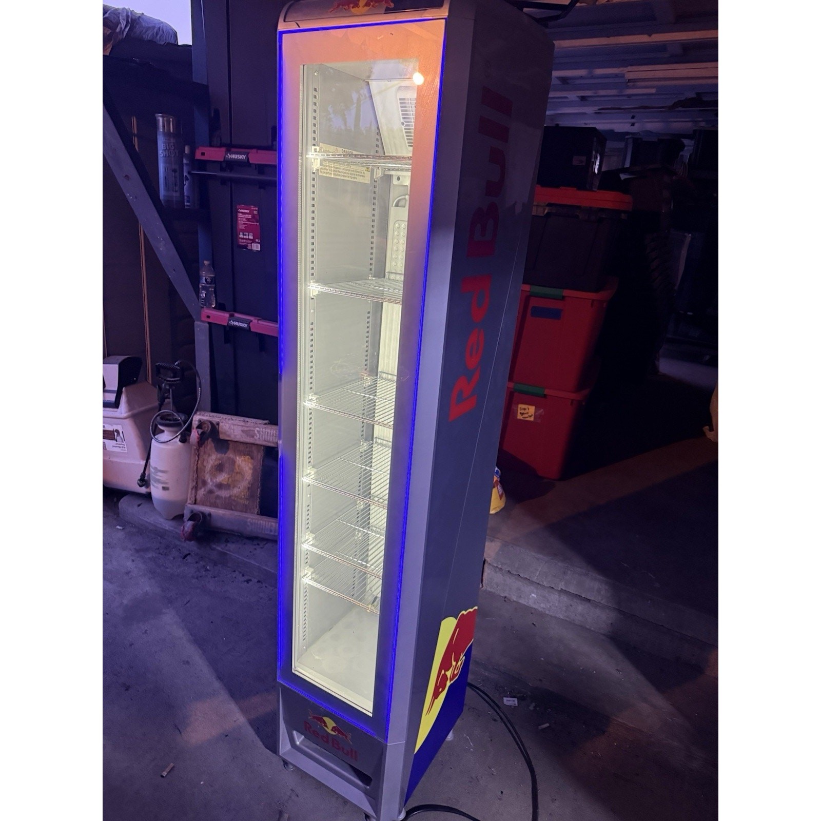 Red Bull Slim Mega Refrigerator Cooler Eco 5.5 cu.ft 115V Bar Office Garage