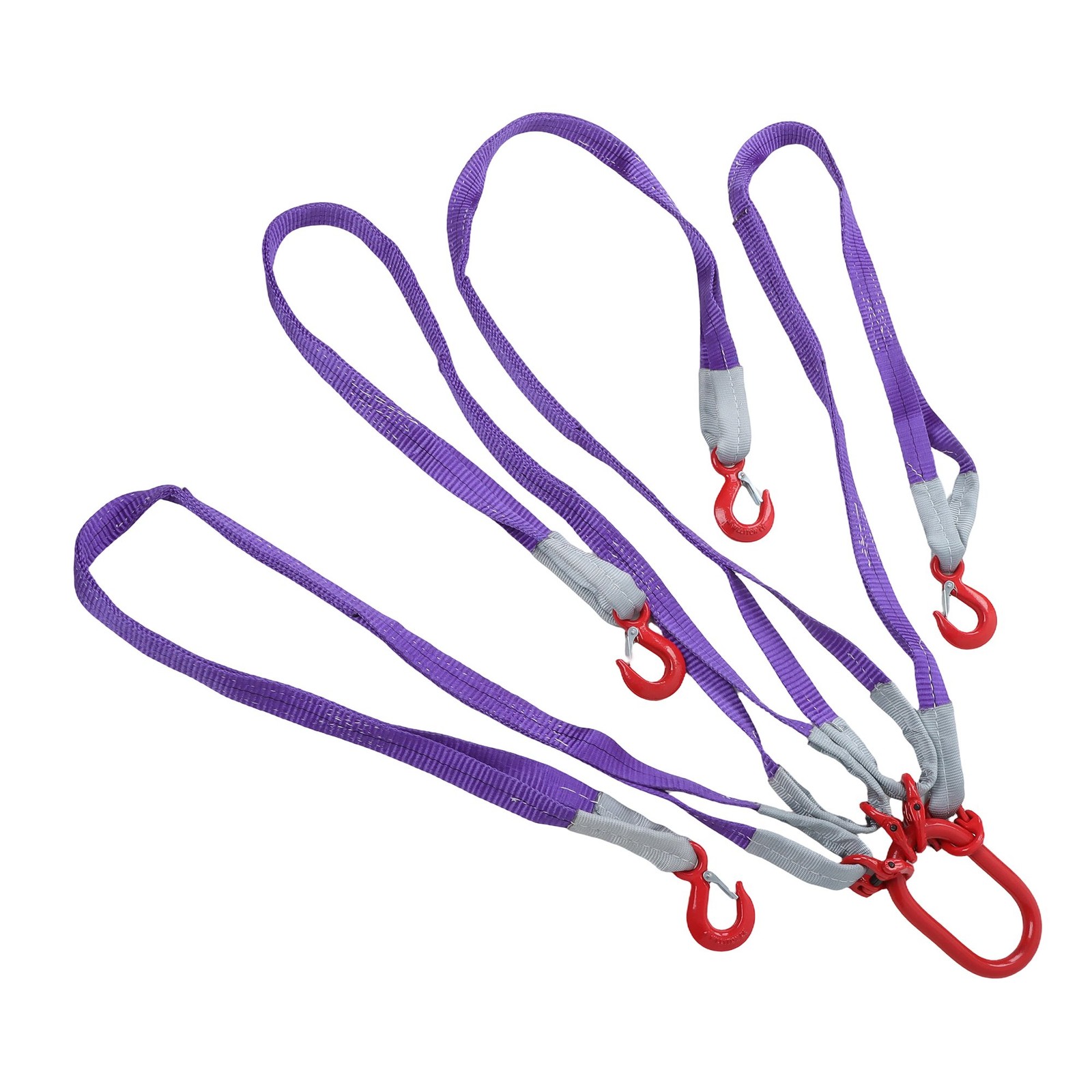 6600LBS Capacity 5FT Lifting Slings with G80 4 Legs Grab Hook and Adjuster