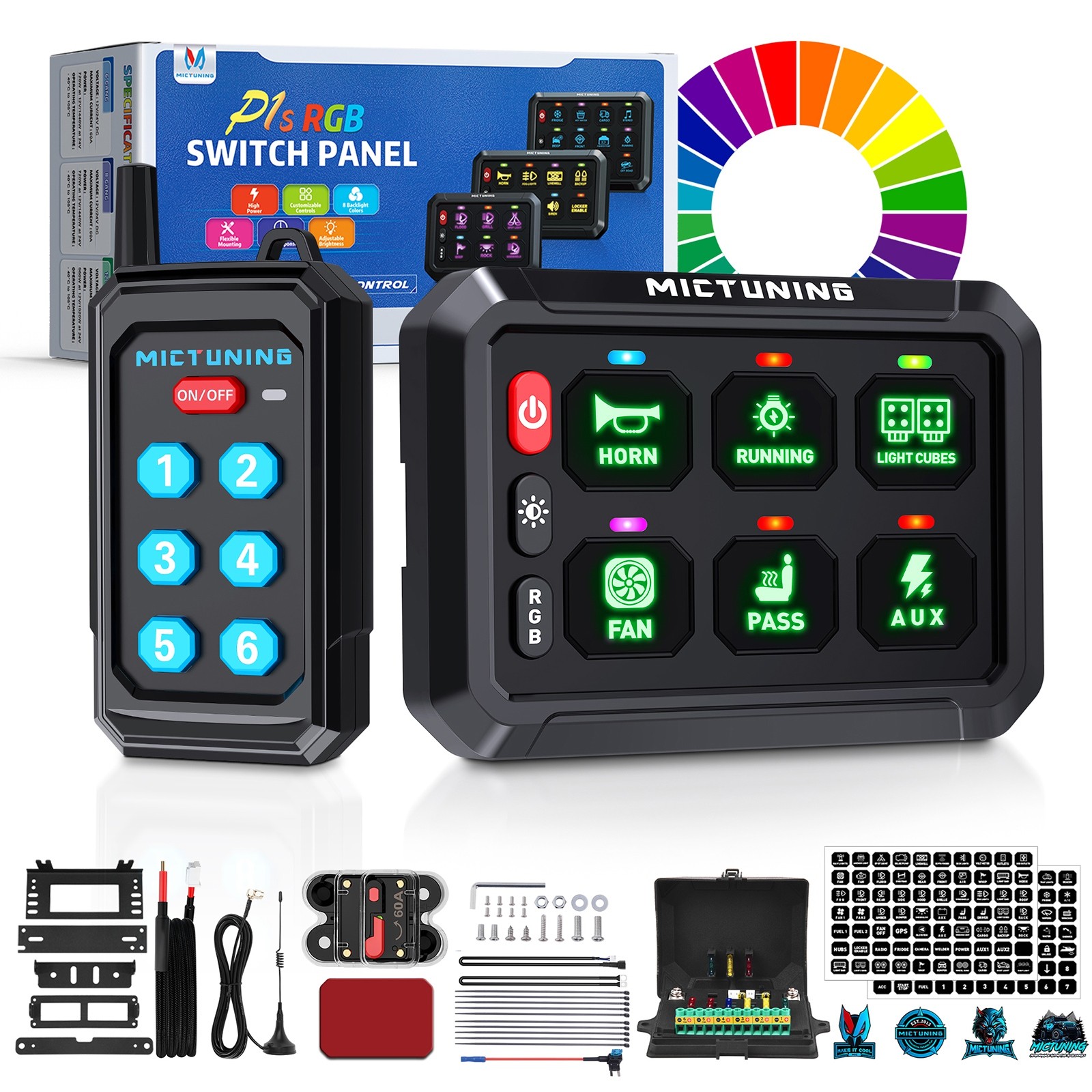 P1Y APP / 230FT Wireless Remote Control Switch Panel Lights Circuit Relay System