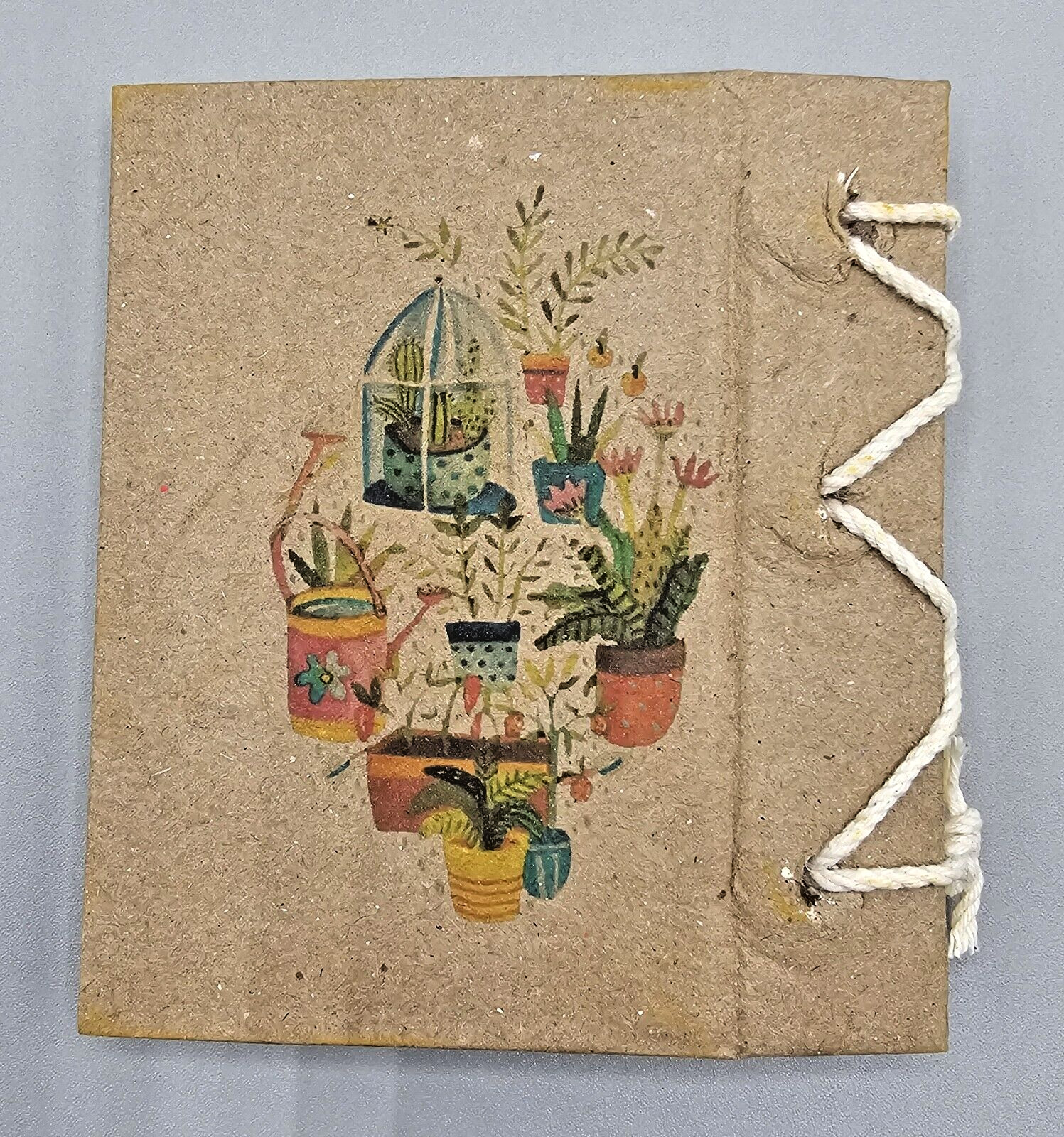 Dog Day of Dead Journal Notebook Diary Handmade Bark Paper Natural Twine Mexico