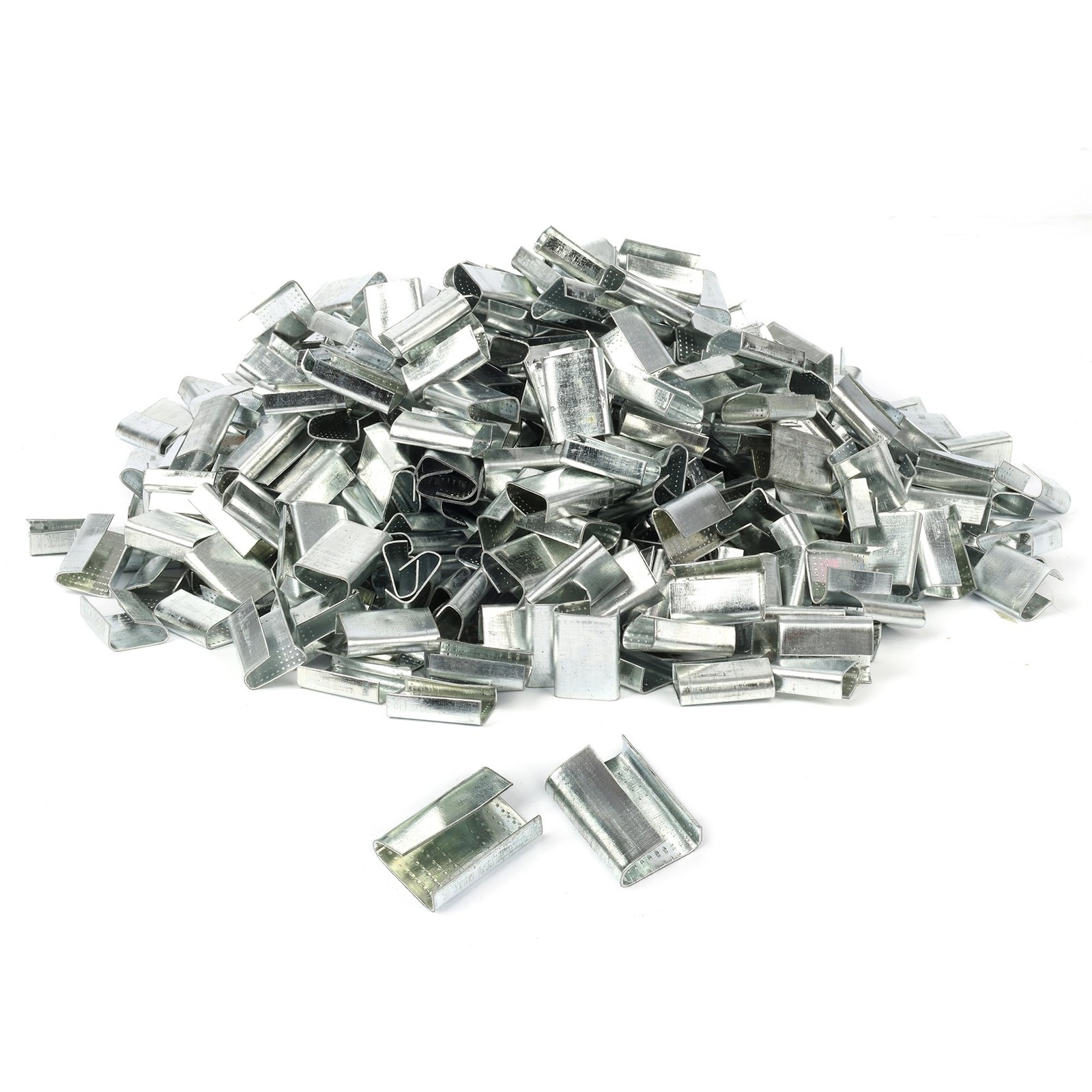 U.S. Solid 500pcs Open Serrated Metal Seals for 5/8 in Strapping